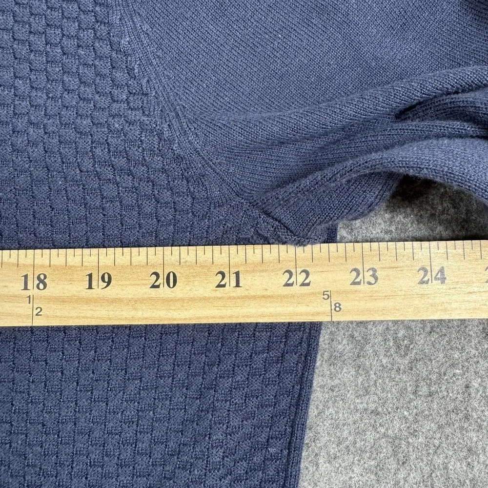 Jack Nicklaus Men's Medium Navy Blue Quarter-Zip Sweater Textured Knit